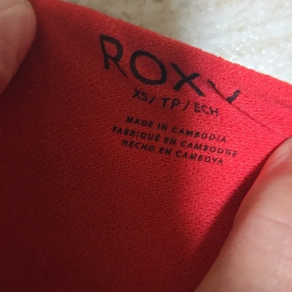 Roxy Red/White Polka Dot Retro Lace-Up Bikini Top - Picture 4 of 7